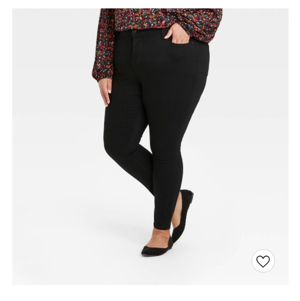 Women's Plus Size Mid-Rise Skinny Jeans - Ava & Viv